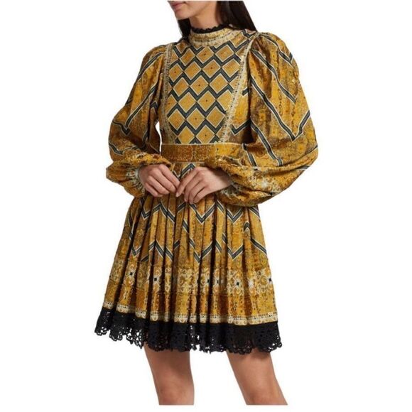 ULLA JOHNSON Zariah Embellished Mini Dress Size